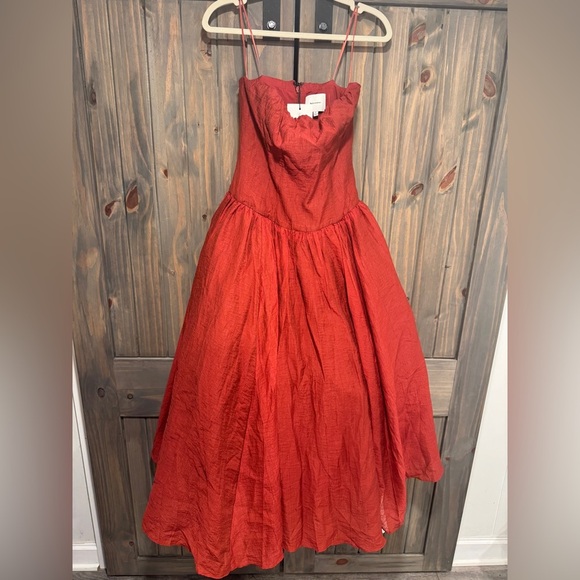 REFORMATION NWT Rosy Dress in Rusty Red 6 - Picture 2 of 6